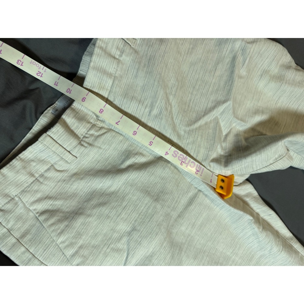 Gap Perfect Trousers Capri‎ Cropped Pants Size 4R Cream Gray Pockets Flat Front - Picture 6 of 8